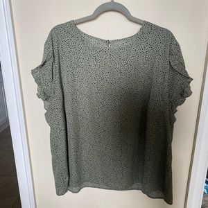 Green and black pattern shirt